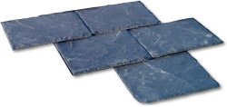 Blue roof tiles