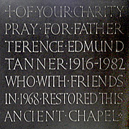 plaque dedicated to Rev T Tanner